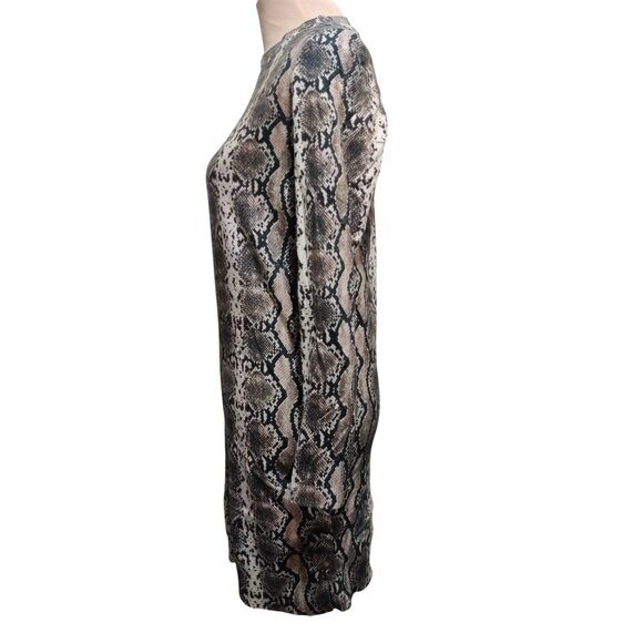 Vero Moda S Snakeskin Print Long Sleeve Bodycon Sweater Dress Medium Weight Knit - Picture 9 of 9